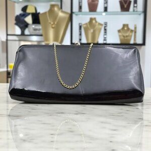 MCM Vintage Black Patent Leather Clutch Bag Purse